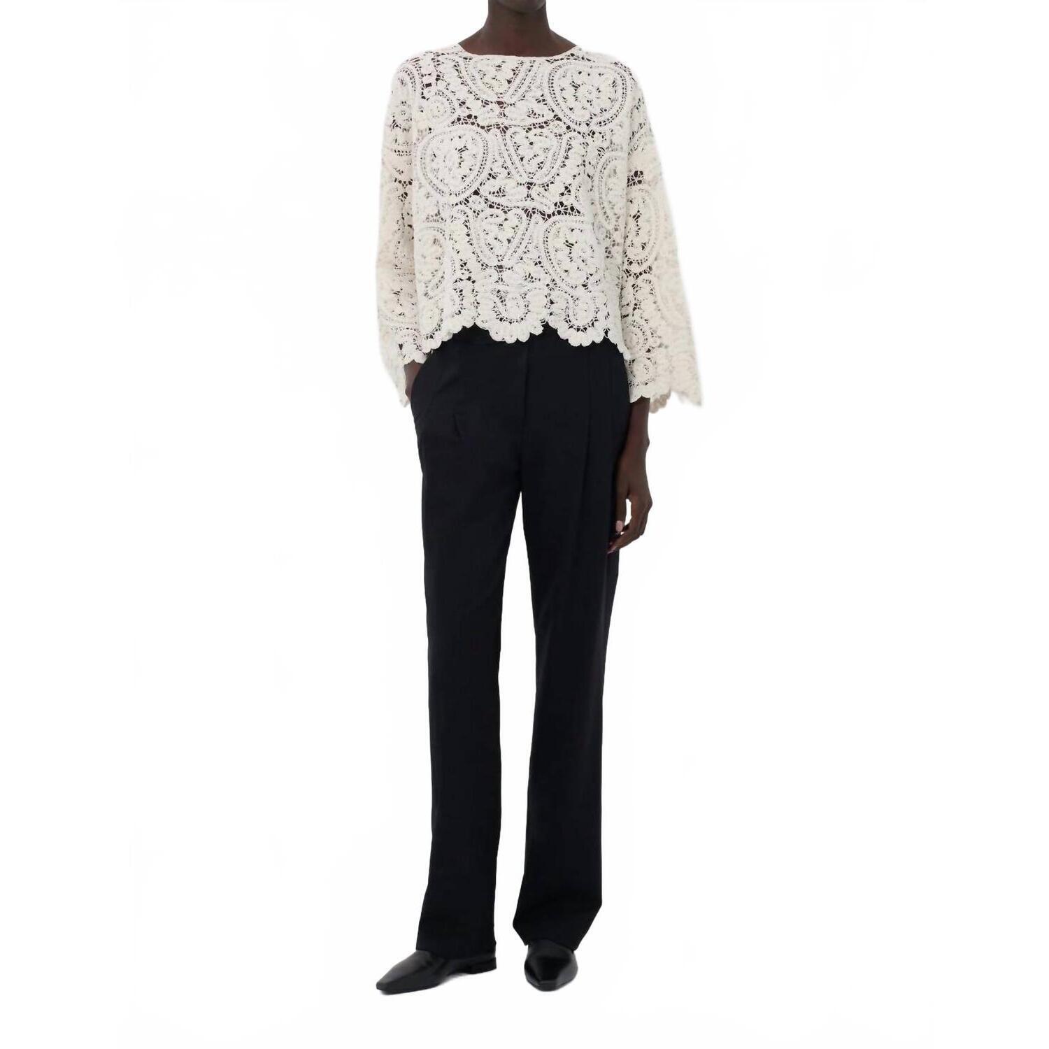 New Loulou De Saison Arold Velvet Boxy Sweater In Ivory